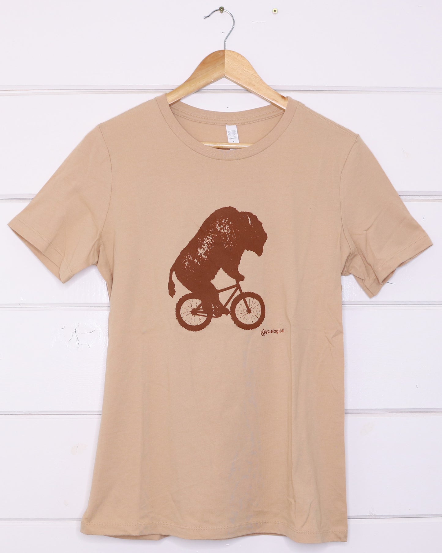 Bison Women's T-Shirt Tan Front