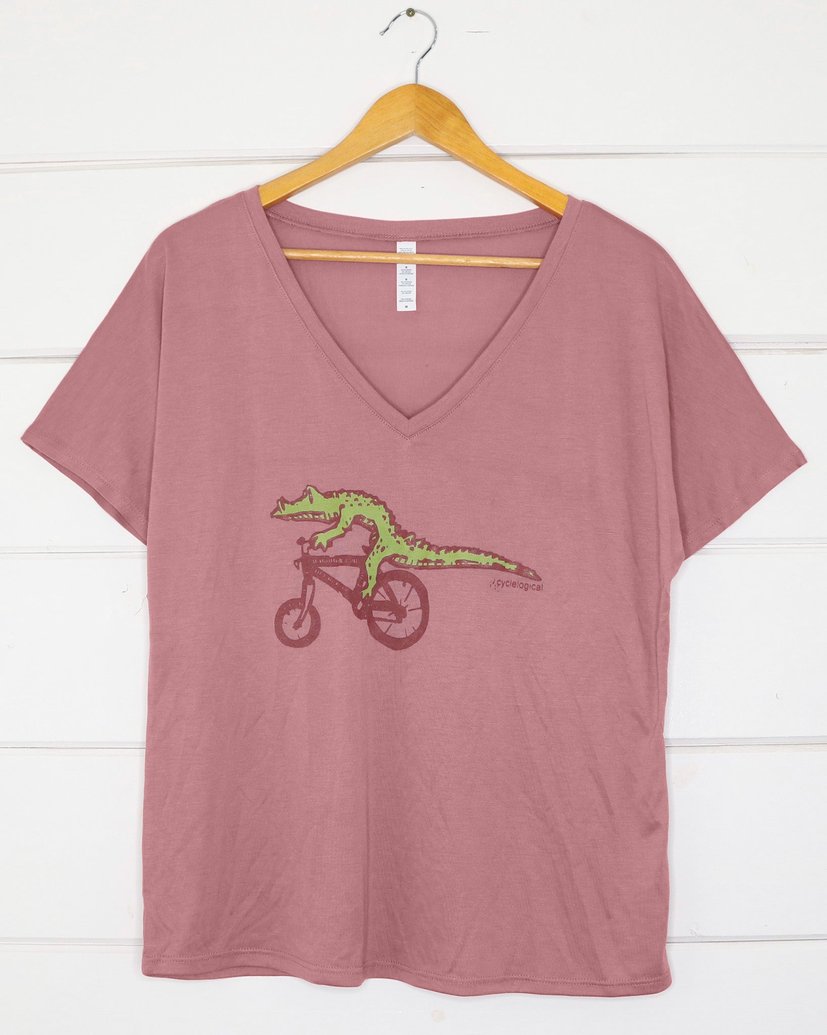 Crocodile Women's V-Neck T-Shirt Front