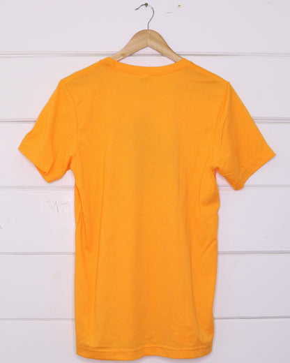 Bison Unisex Orange T-Shirt Back