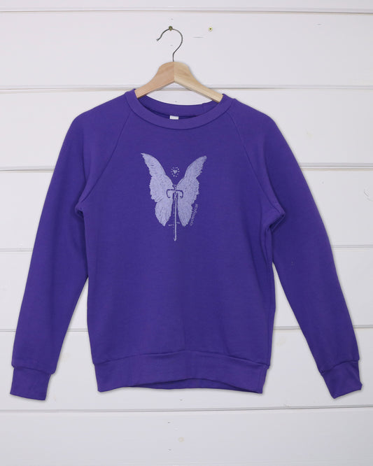 Butterfly Women's Purple Sweatshirt Front