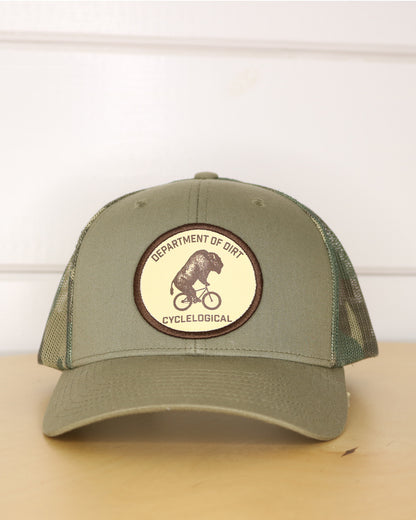 Department of Dirt Camo Trucker Hat Front