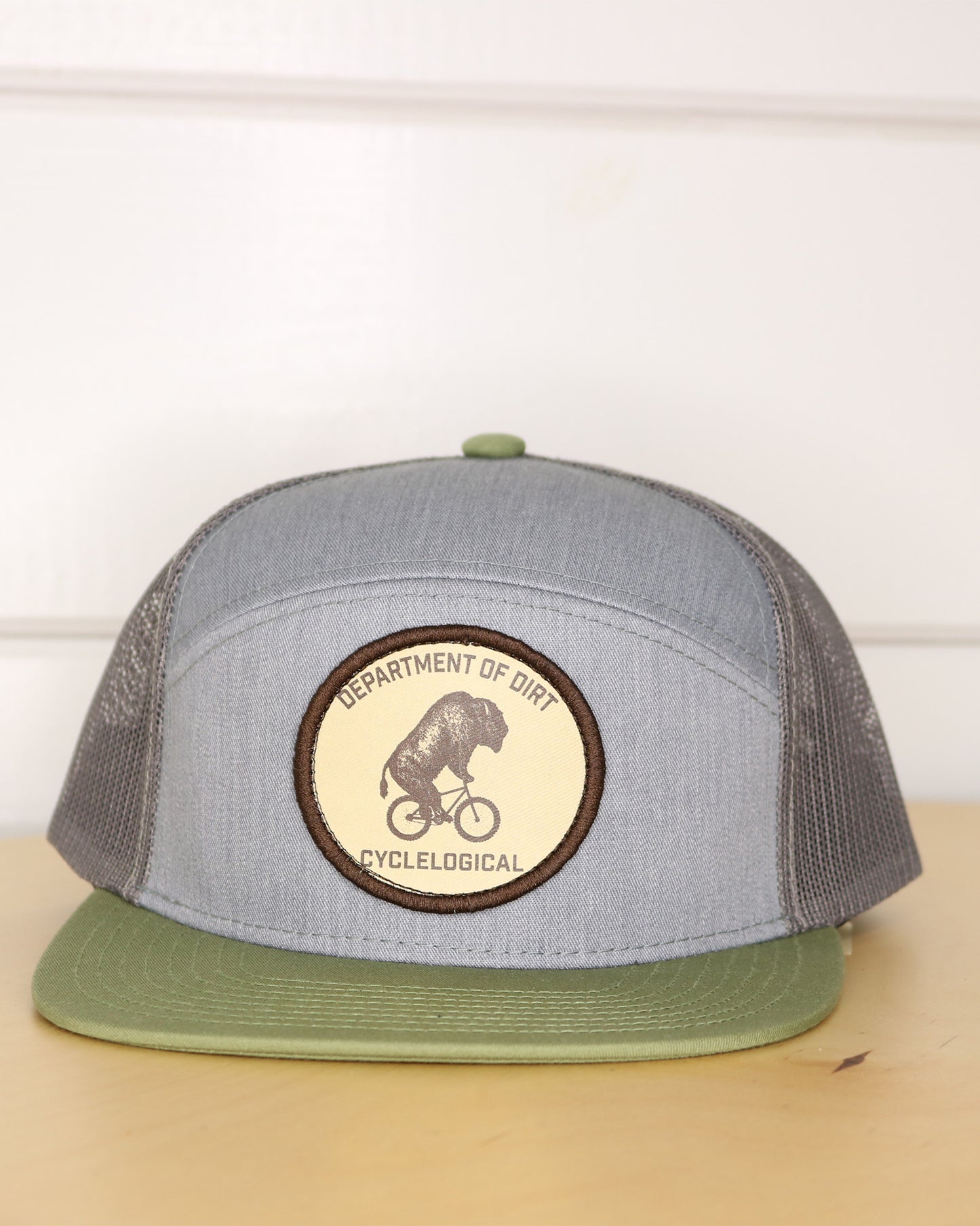 Department of Dirt Green Snapback Hat Front