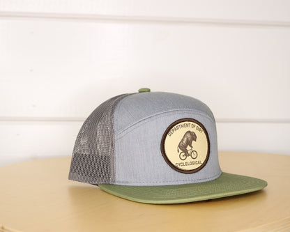 Department of Dirt Green Snapback Hat 3/4