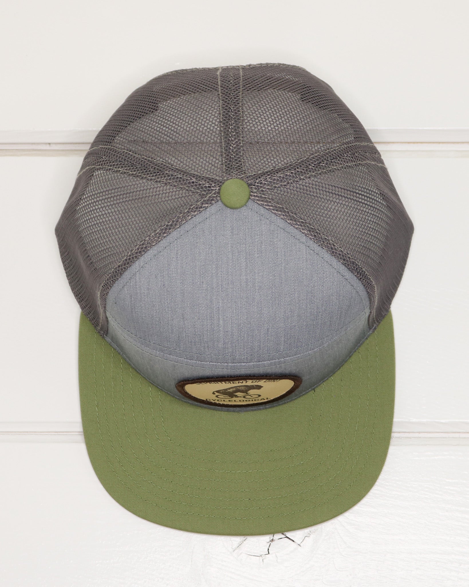 Department of Dirt Green Snapback Hat Top