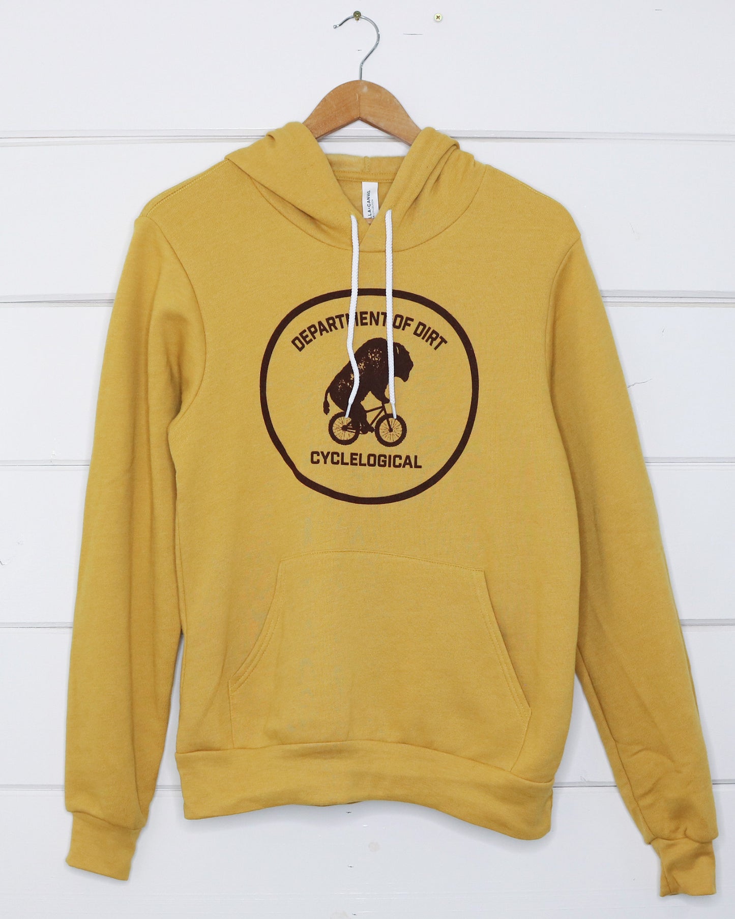 Department of Dirt Yellow Pullover Hoodie Front