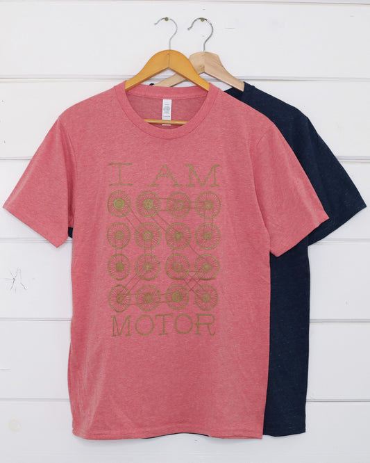 I am Motor Women's Pink and Blue T-Shirts